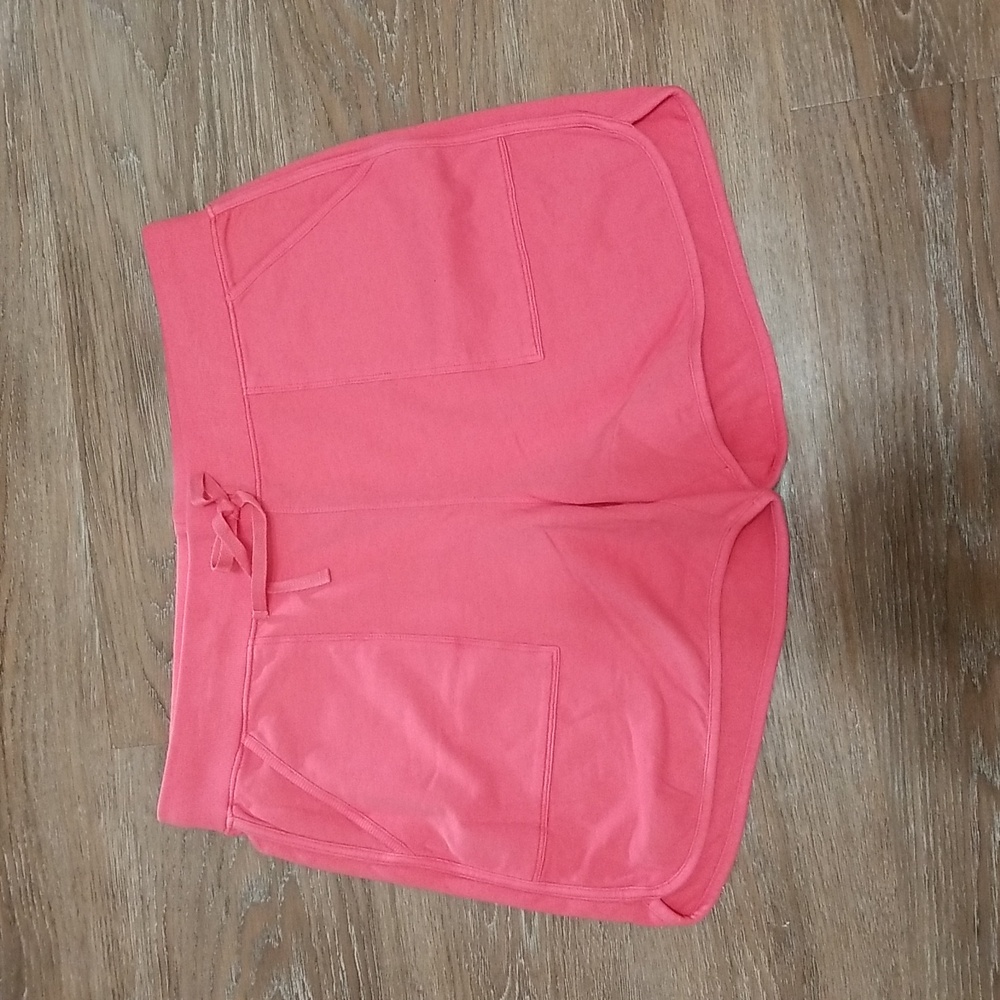 (L) T by Talbots Solid Color Drawstring Shorts Loungewear Comfortable Casual